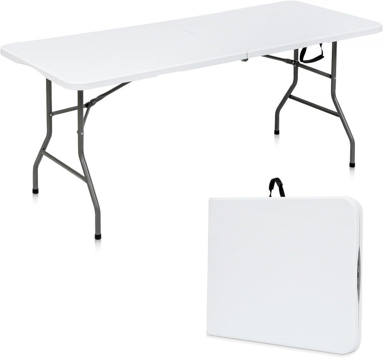 72 White Folding Table